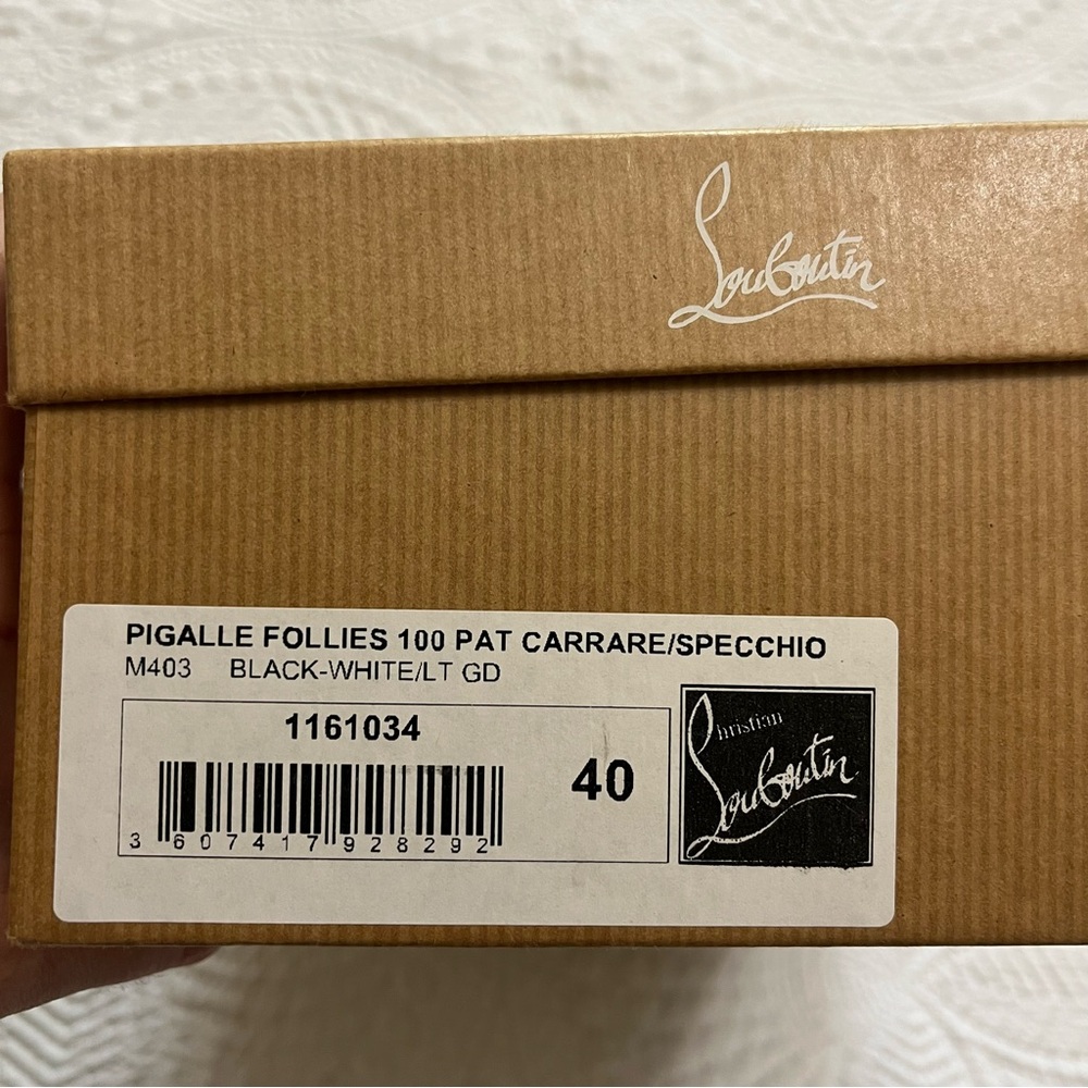 CHRISTIAN LOUBOUTIN Pigalle Follies 100 Pointy Toe Pump Heel Patent Leather 40 - Picture 11 of 12